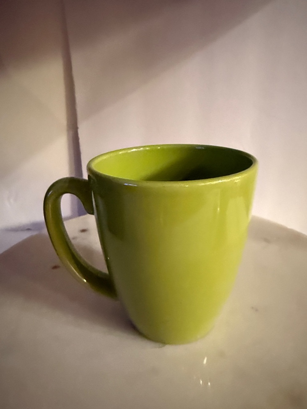 Corelle Bright Lime Green Ceramic Mug with Comfortable Handle